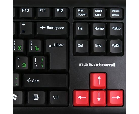  Клавиатура Nakatomi Navigator KN-02U (black/red) 