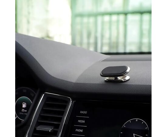  Держатель автомобильный 07 клейкая основа silver магнитный (133486) 