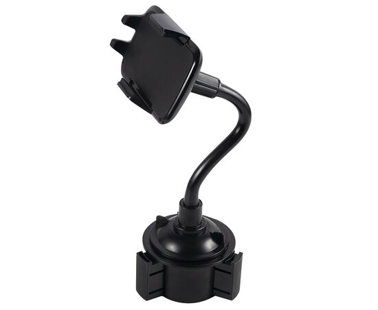  Универсальный автомобильный держатель для смартфона с гибкой штангой, модель HOL-14 (крепление в подстаканник), черный 