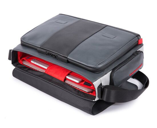  Сумка мужская Piquadro Urban CA1592UB00/GRN серый/черный натур.кожа 