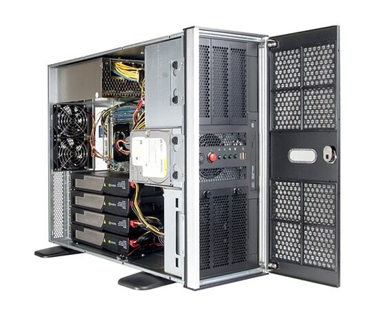  Корпус Chenbro RM41300-F2-U3 (RM41300H11*13719) MB 12"x13", 3x5.25"+2x3.5"+4x Internal 3.5"+Slim ODD, 120mm Fan, USB3.0, wo PS 
