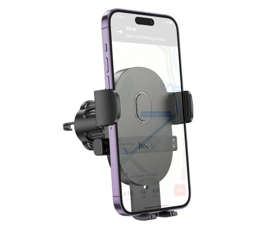  Автомобильный держатель HOCO H18 Mighty one-button (air outlet) (чёрный) 