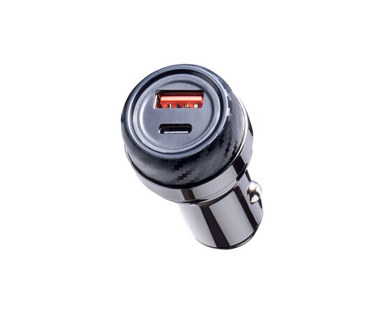  АЗУ USB A + USB-C, PD, QC 3.0, 52W, металл, графит, Deppa, 11213 