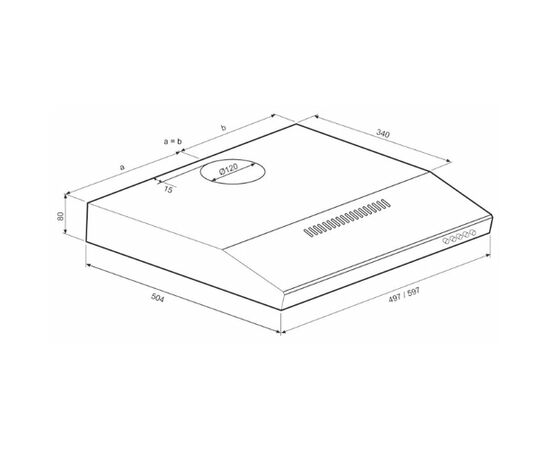  Вытяжка Krona Jessica slim 600 inox push button 