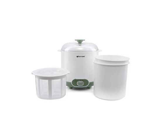  Йогуртница Kitfort KT-2005 белый/зеленый 