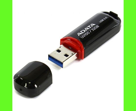  Flash Drive 32Gb ADATA  UV150 AUV150-32G-RBK, USB3.0 (черный) 