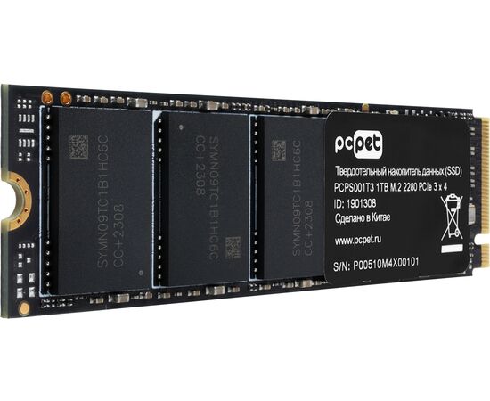  SSD PC Pet PCPS001T3 PCI-E 3.0 x4 1Tb M.2 2280 OEM 