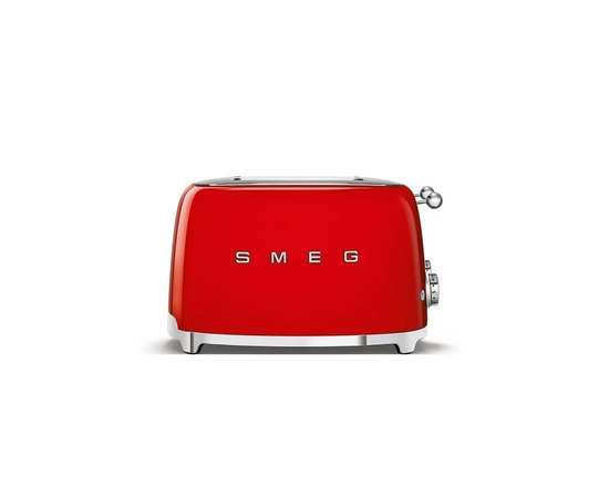  Тостер SMEG TSF03RDEU на 4 ломтика Функции, подогрев, размораживание, багель, 6 уровней поджаривания, Съемный поддон для крошек, красный 