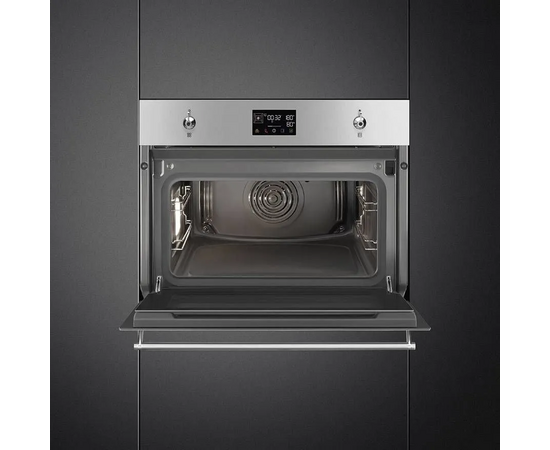  Духовой шкаф SMEG SO4302S3X компактный с паром, 45см, 41л., 12 функций, паровая очистка, нерж. сталь 