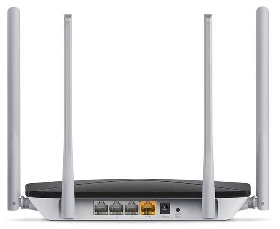  MERCUSYS AC12, AC1200 Dual-Band Wi-Fi Роутер, 867 at 5 GHz +300 Mbps at 2.4 GHz, 802.11ac/a/b/g/n, 1 port WAN 10/100 Mbps + 4 ports LAN 10/100 