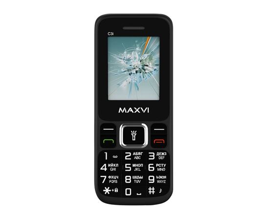  Мобильный телефон Maxvi C3i черный без З/У 