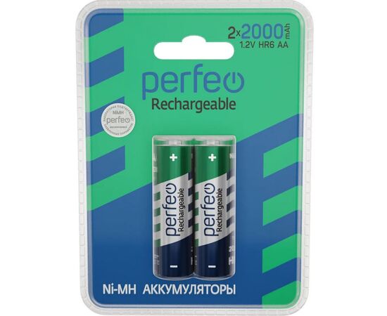  Аккумулятор Perfeo AA2000mAh/2BL  Пластик 