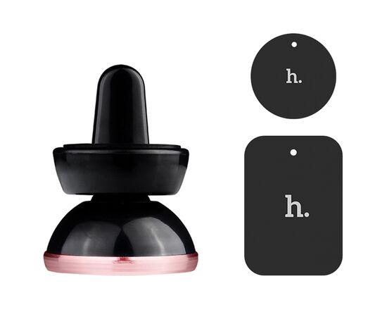  Автомобильный держатель HOCO CA3 Outlet, магнитный, на воздуховод, черный+желтый 