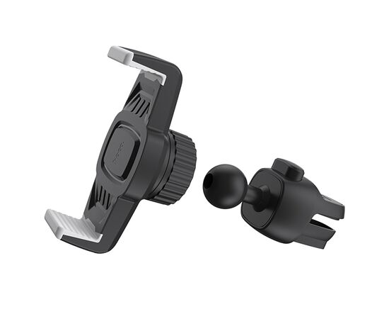  Автомобильный держатель HOCO CA38 Platinum, зажимной, на воздуховод, черный+серый 