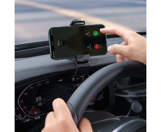  Автомобильный держатель BASEUS Big Mouth Pro, зажимной, на приборную панель, черный 