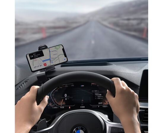  Автомобильный держатель BASEUS Big Mouth Pro, зажимной, на приборную панель, черный 