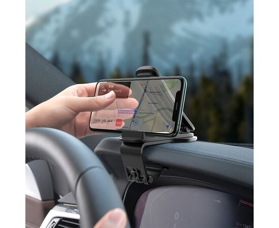  Автомобильный держатель BASEUS Big Mouth Pro, зажимной, на приборную панель, черный 