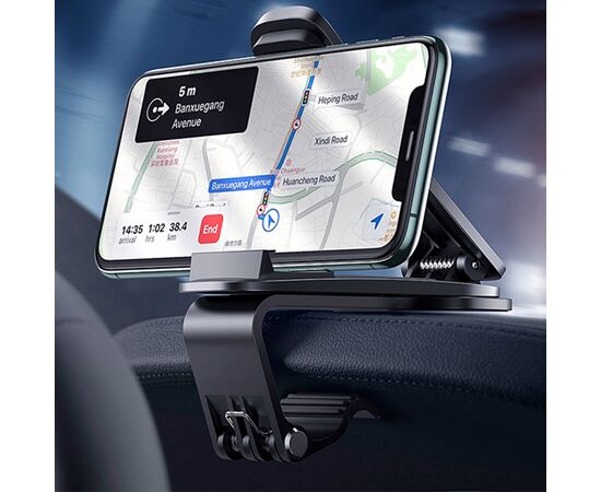  Автомобильный держатель BASEUS Big Mouth Pro, зажимной, на приборную панель, черный 