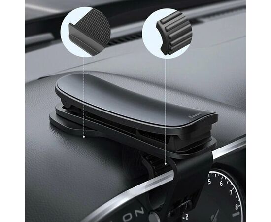  Автомобильный держатель BASEUS Big Mouth Pro, зажимной, на приборную панель, черный 