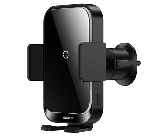  Автомобильный держатель BASEUS Halo Electric, зажимной с беспроводной зарядкой, 15W, на воздуховод, черный 