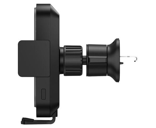  Автомобильный держатель BASEUS Halo Electric, зажимной с беспроводной зарядкой, 15W, на воздуховод, черный 