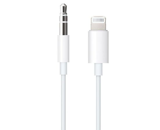  Аудиокабель  MH021 AUX с микрофоном Jack 3.5 (m) - Lightning (m), 1 м, белый 