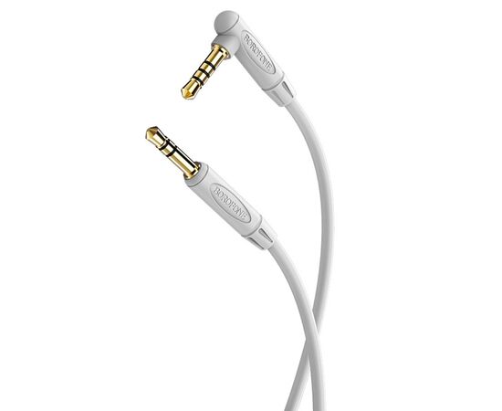  Аудиокабель BOROFONE BL5 AUX с микрофоном Jack 3.5 (m) - Jack 3,5 (m), 1 м, серый 