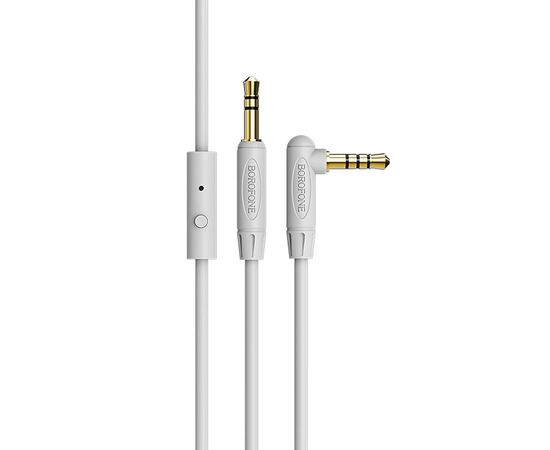  Аудиокабель BOROFONE BL5 AUX с микрофоном Jack 3.5 (m) - Jack 3,5 (m), 1 м, серый 