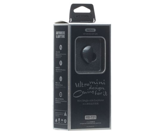  Беспроводная Bluetooth-Гарнитура REMAX RB-T21 Headset, Bluetooth, черный 