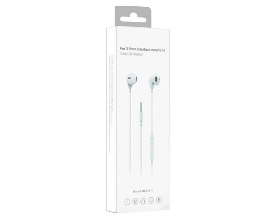  Проводные наушники  ME518-T, Jack 3.5mm, белый 