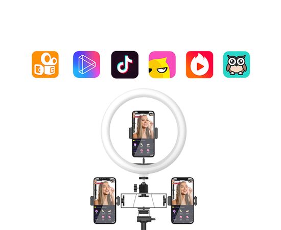  Кольцо-лампа для селфи JMARY FM-536A, USB, черный 