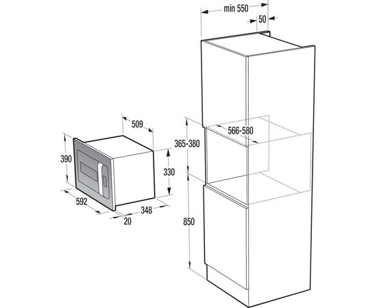  Встраиваемая микроволновая печь Gorenje BM235ORAW 