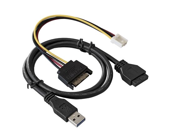  Планка USB на переднюю панель ExeGate U5H-625, 5,25", 4*USB3.0, черная, металл, подсоед. к MB 289290 