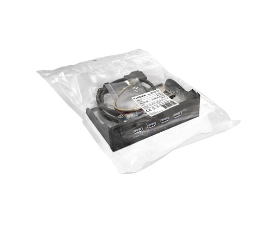  Планка USB на переднюю панель ExeGate U5H-625, 5,25", 4*USB3.0, черная, металл, подсоед. к MB 289290 