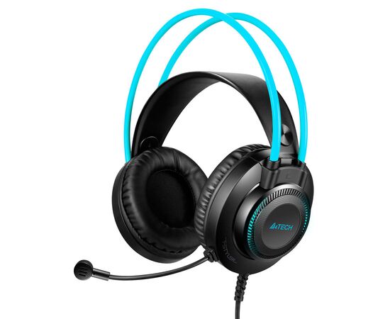  Наушники полноразмерные проводные, с микрофоном A4TECH Fstyler FH200i, 1,8м (серый синий) 