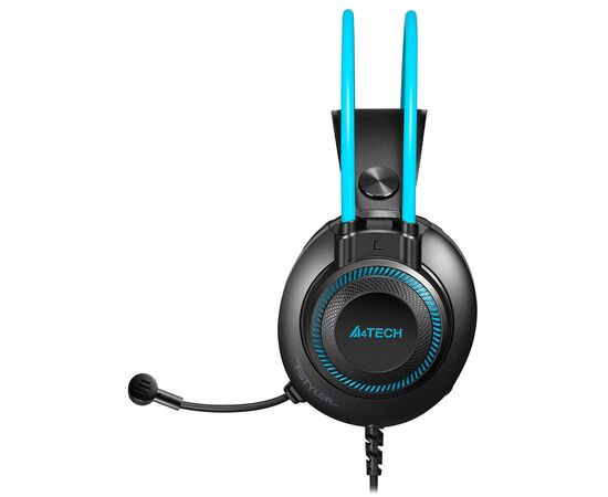  Наушники полноразмерные проводные, с микрофоном A4TECH Fstyler FH200i, 1,8м (серый синий) 
