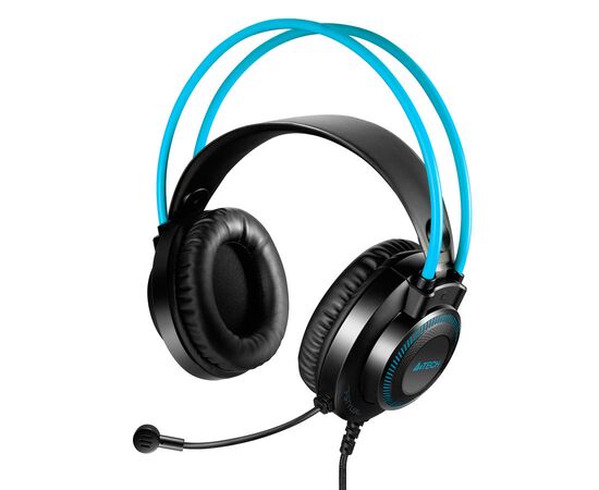  Наушники полноразмерные проводные, с микрофоном A4TECH Fstyler FH200i, 1,8м (серый синий) 