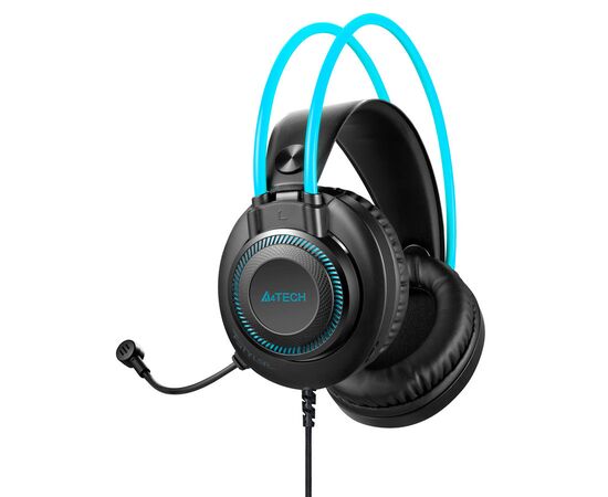  Наушники полноразмерные проводные, с микрофоном A4TECH Fstyler FH200i, 1,8м (серый синий) 
