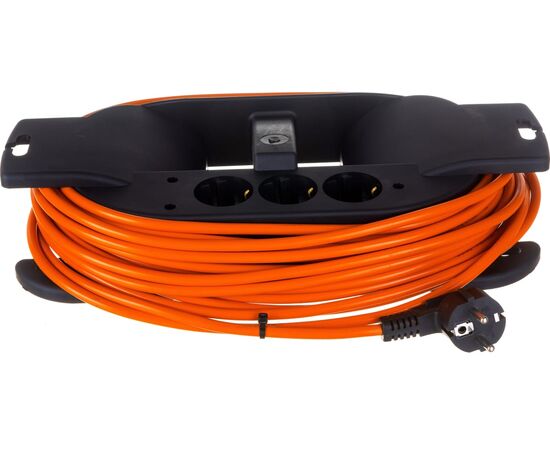  Удлинитель Gigant Professional 80046 на каучуковой рамке ПВС 3x1,5 3500Вт 3 розетки 15м 