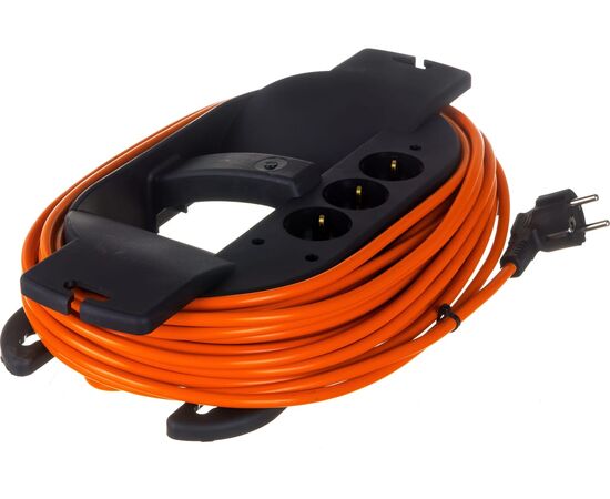  Удлинитель Gigant Professional 80046 на каучуковой рамке ПВС 3x1,5 3500Вт 3 розетки 15м 