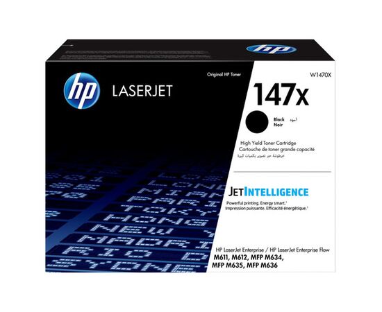  Картридж лазерный HP 147X W1470X черный (25200стр.) для HP LaserJet M610dn 