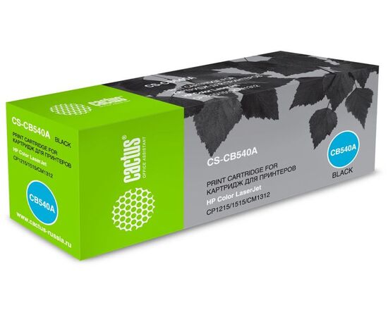  Тонер Картридж Cactus CS-CB540A черный для HP Color LaserJet CP1215/1515/CM1312 (2200стр.) 