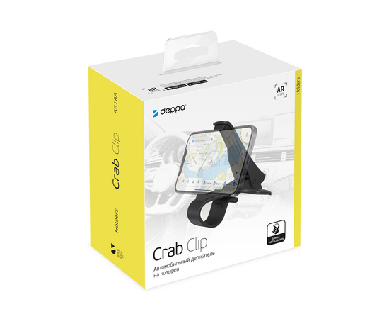  Автомобильный держатель Crab Clip, черный, Deppa, 55188 