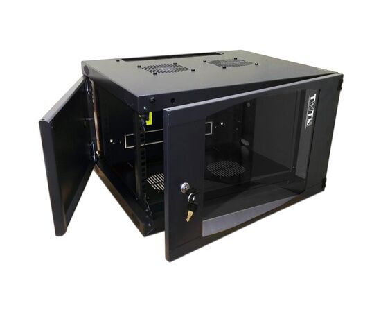  Шкаф коммутационный Lanmaster Next TWT-CBWNG-9U-6X6-BK черный 9U 550x600мм пер.дв.стекл 60кг 