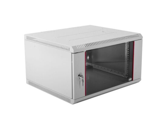  Шкаф телекоммуникационный ЦМО (ШРН-Э-6.650) разборный 6U (600х650) дверь стекло (1 коробка) 