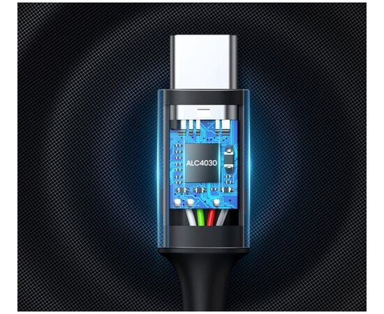  Кабель UGREEN CM450 20192 USB-C Male to 3.5mm Male Audio Cable with Chip 1m Black 