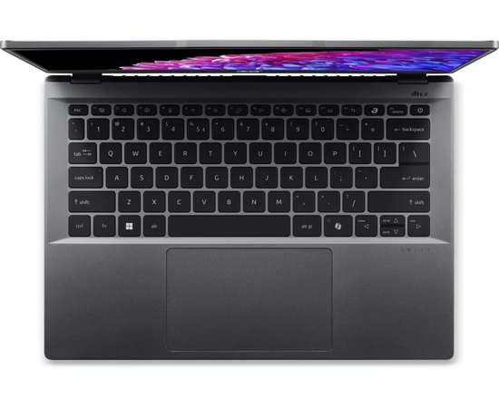  Ноутбук Acer Swift Go 14 SFG14-63-R8U9 (NX.KTSCD.002) 14", OLED, AMD Ryzen 5 8645HS 4.3ГГц, 6 ядер, 16ГБ 1ТБ SSD, AMD Radeon, Win11H, металлик 