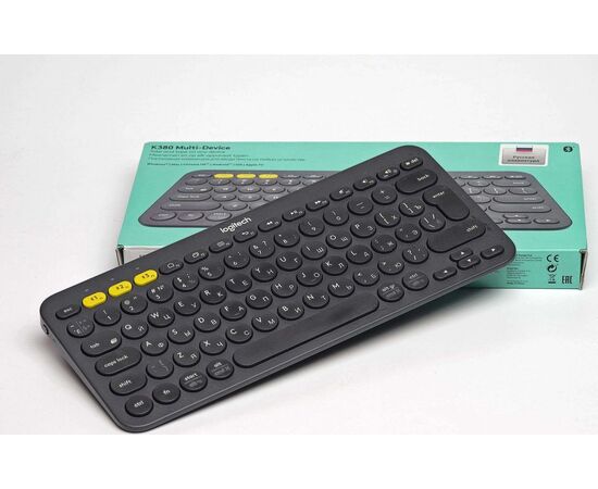  Клавиатура Logitech  K380 темно-серый беспроводная (920-007584) 