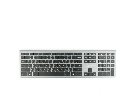 Клавиатура Gembird KBW-1 Wireless Silver,109 клавиш, м/медиа, ножничный механизм, бесшумная 