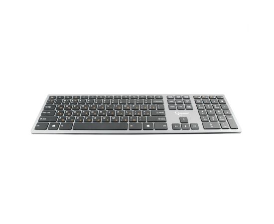  Клавиатура Gembird KBW-1 Wireless Silver,109 клавиш, м/медиа, ножничный механизм, бесшумная 